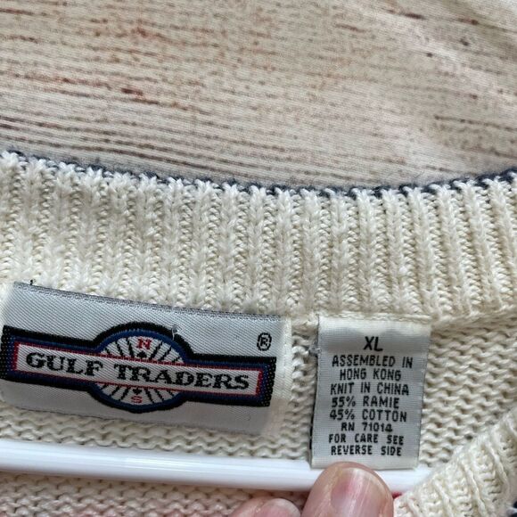 VINTAGE GULF TRADERS ARGYLE PRINT SWEATER - Picture 4 of 5